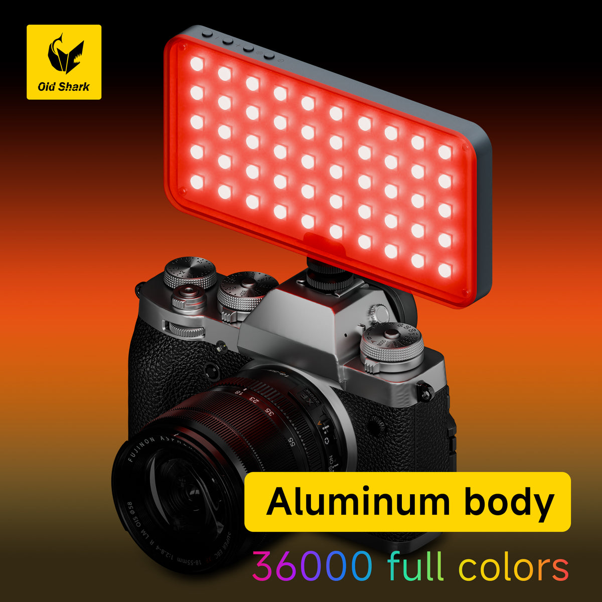 Old Shark S68 Portable Metal LED Camera Light