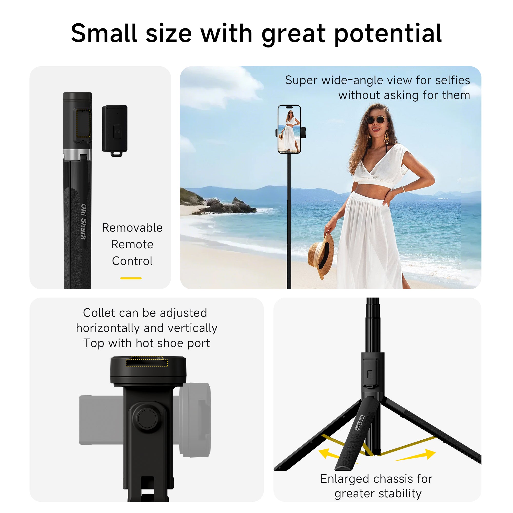 Old Shark T27 Magnetic Selfie Stick Tripod