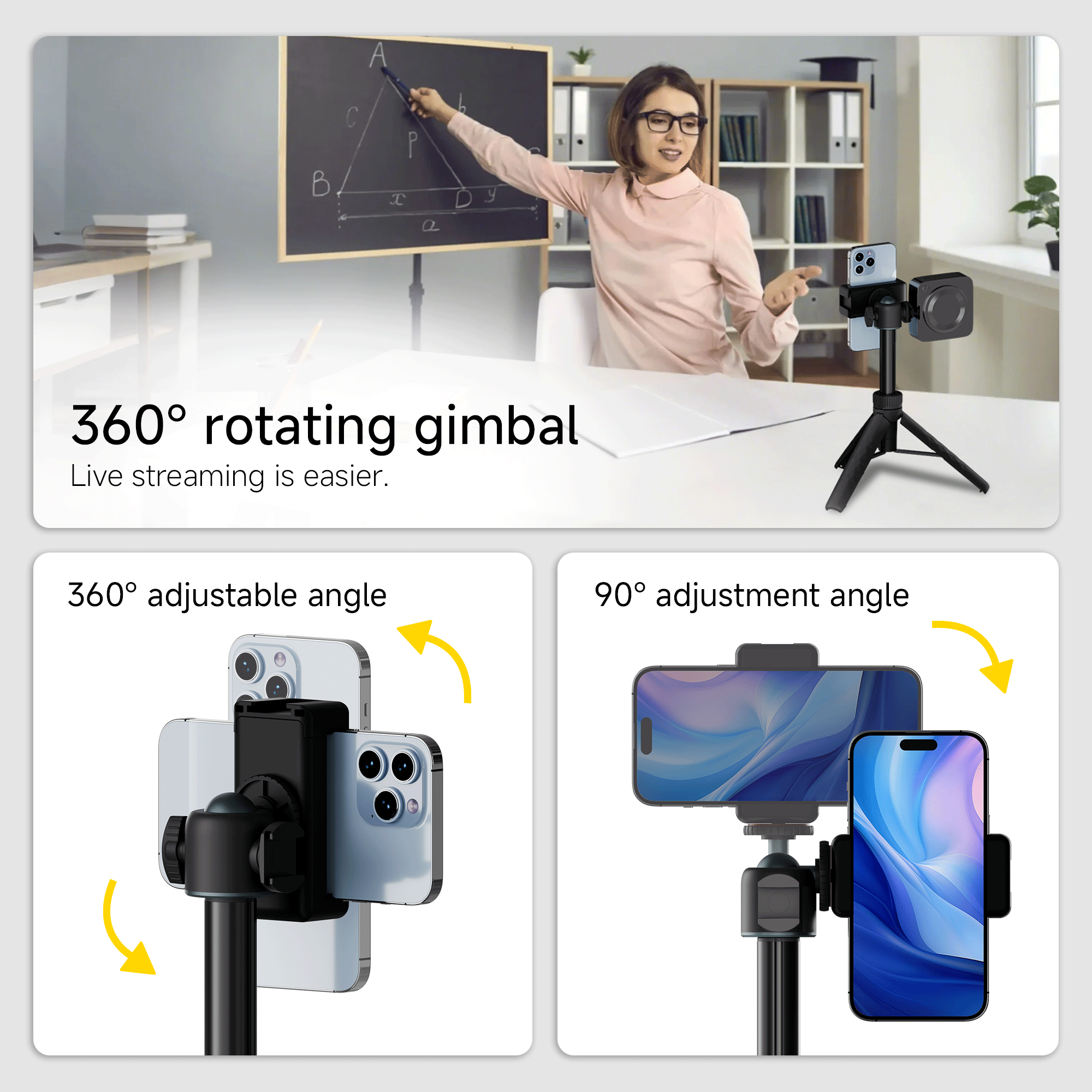 Old Shark T4 Selfie Stick Tripod-Black
