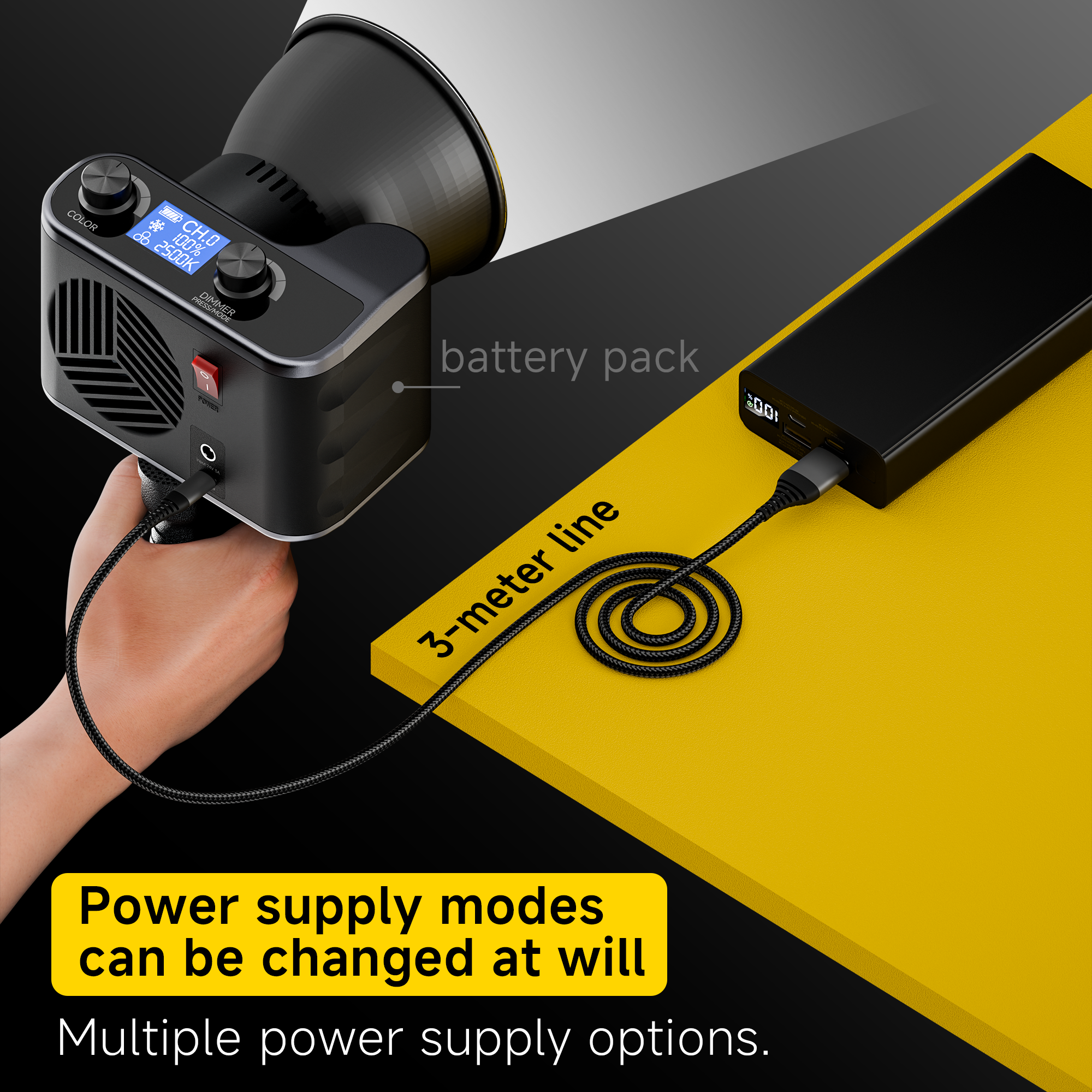 Old Shark S60 Portable 60W LED Video Studio Light