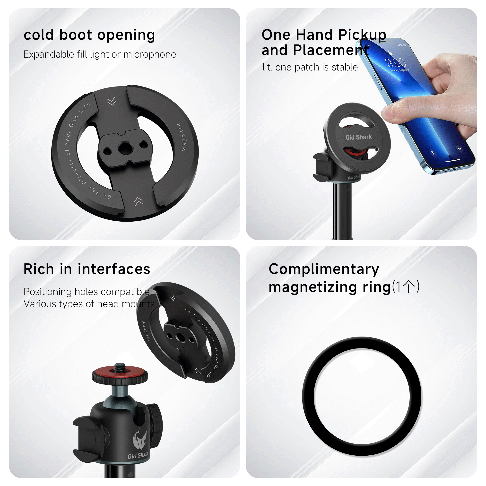Old Shark T21 Magnetic Phone Tripod Mount
