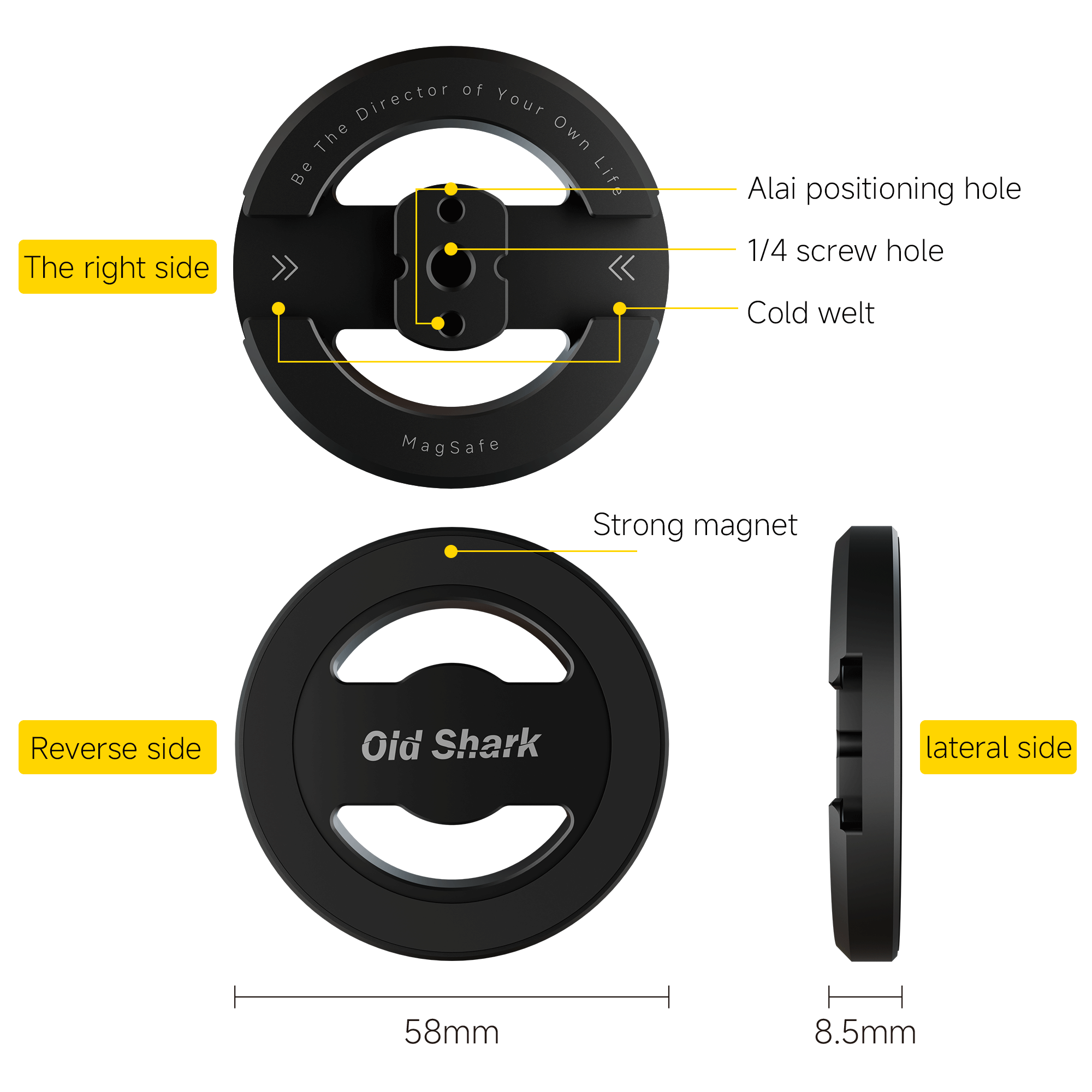 Old Shark T21 Magnetic Phone Tripod Mount
