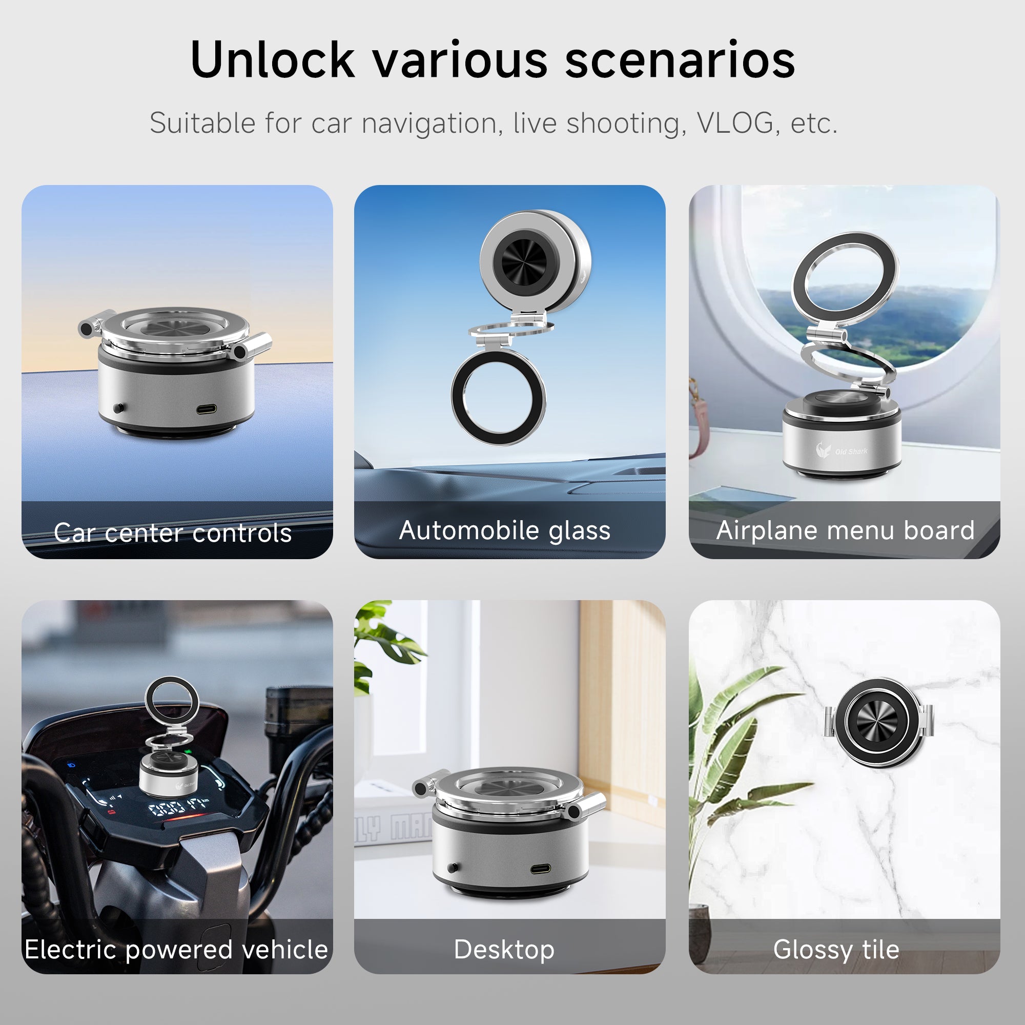Old Shark T28 Vacuum Suction Cup-Silver