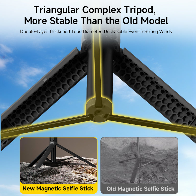 OLD SHARK T6-C 67" Magnetic Selfie Stick Tripod Mount