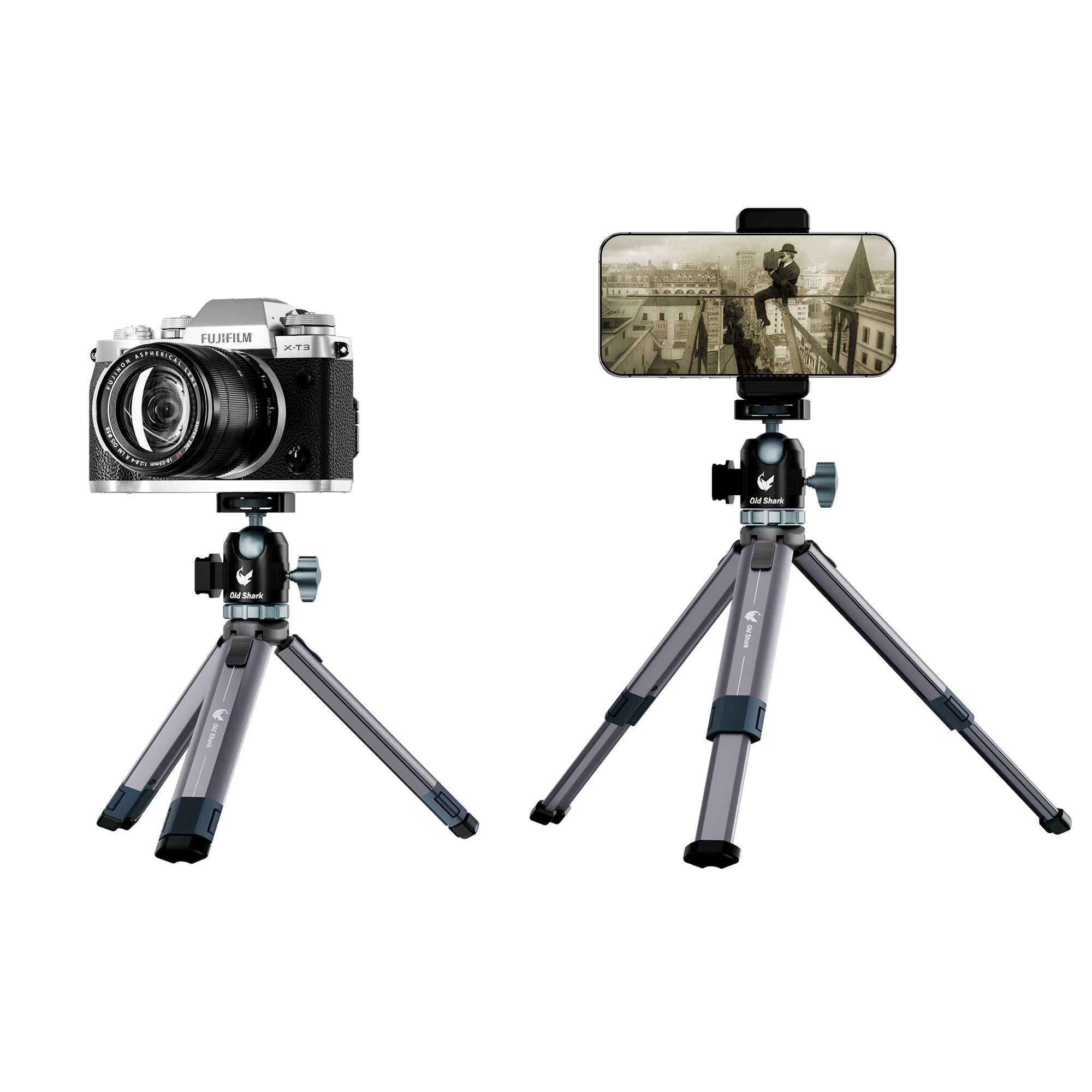 Old Shark T1 Metal Portable Mini Tripod