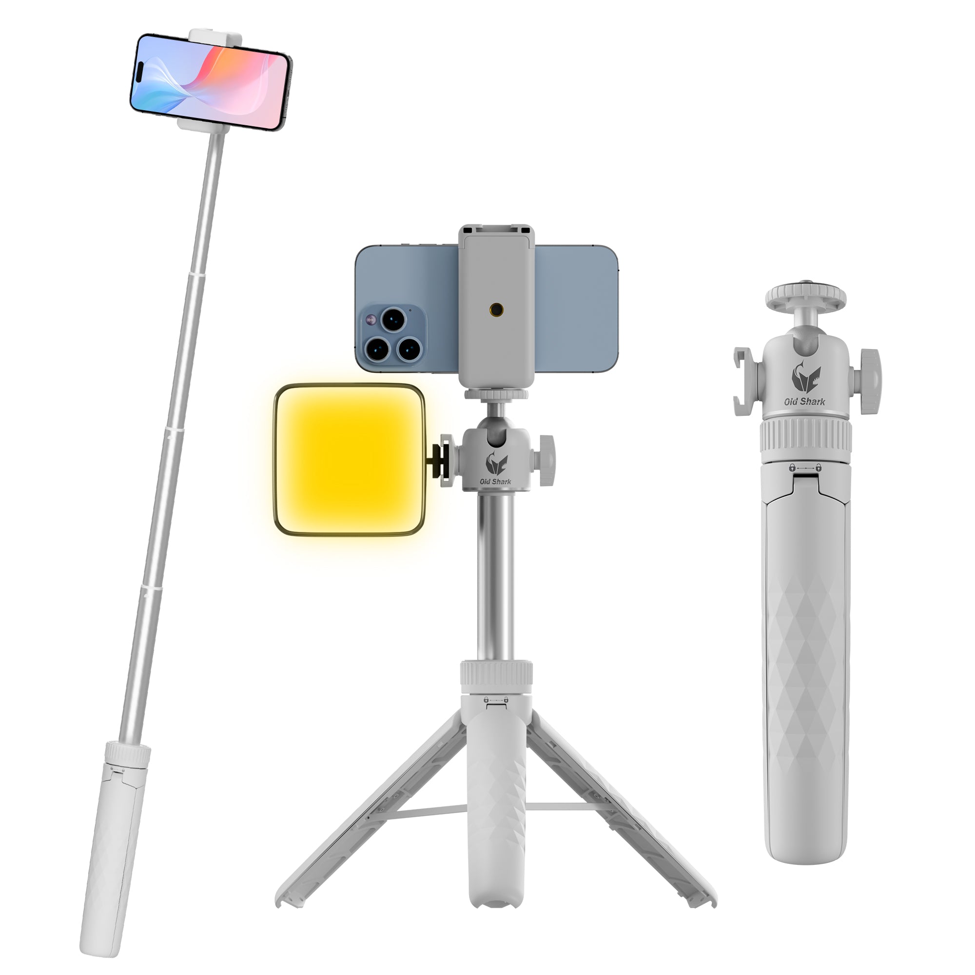 Old Shark T4 Mini Selfie Stick Tripod-White