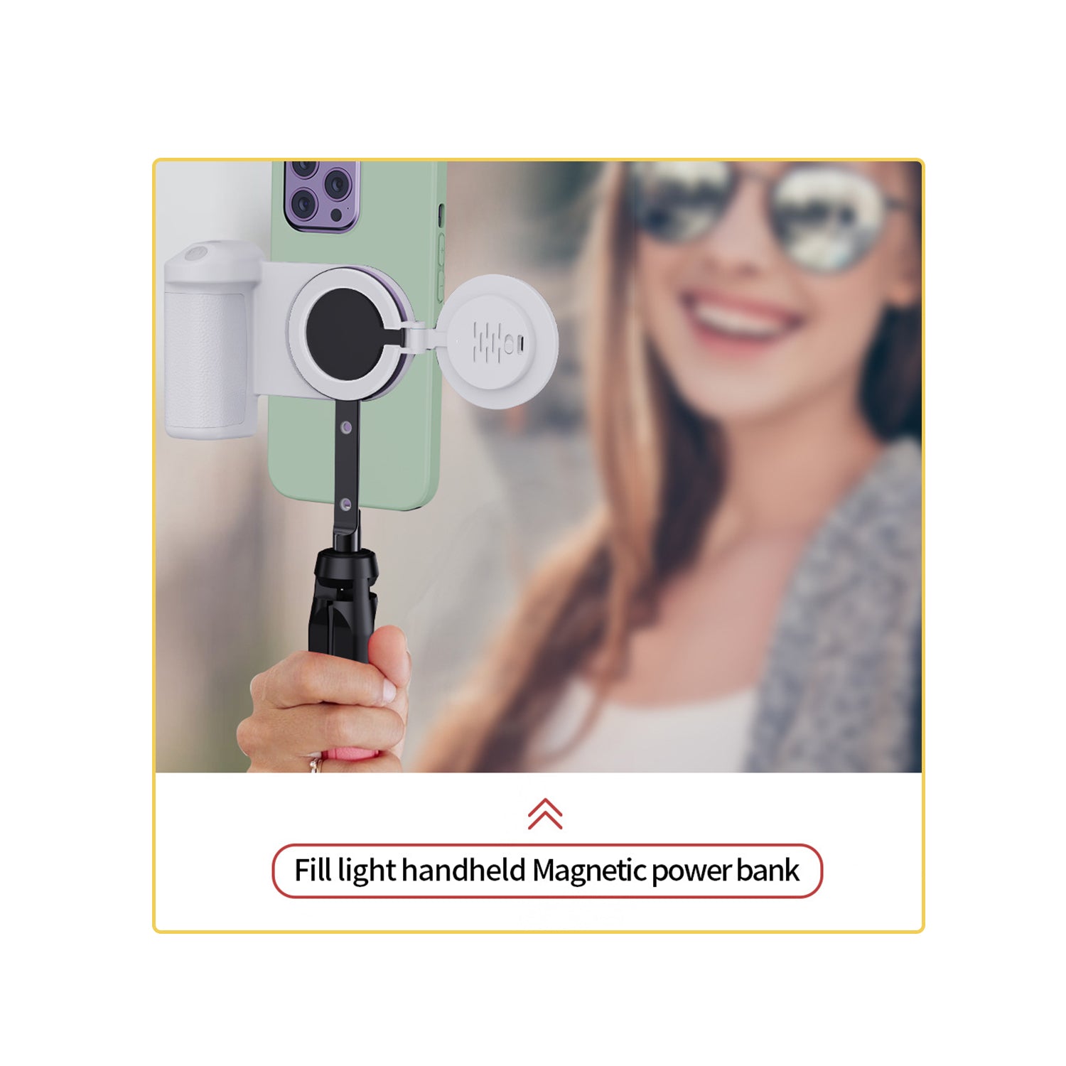 Magnetic Grip Selfie Light with Tripod