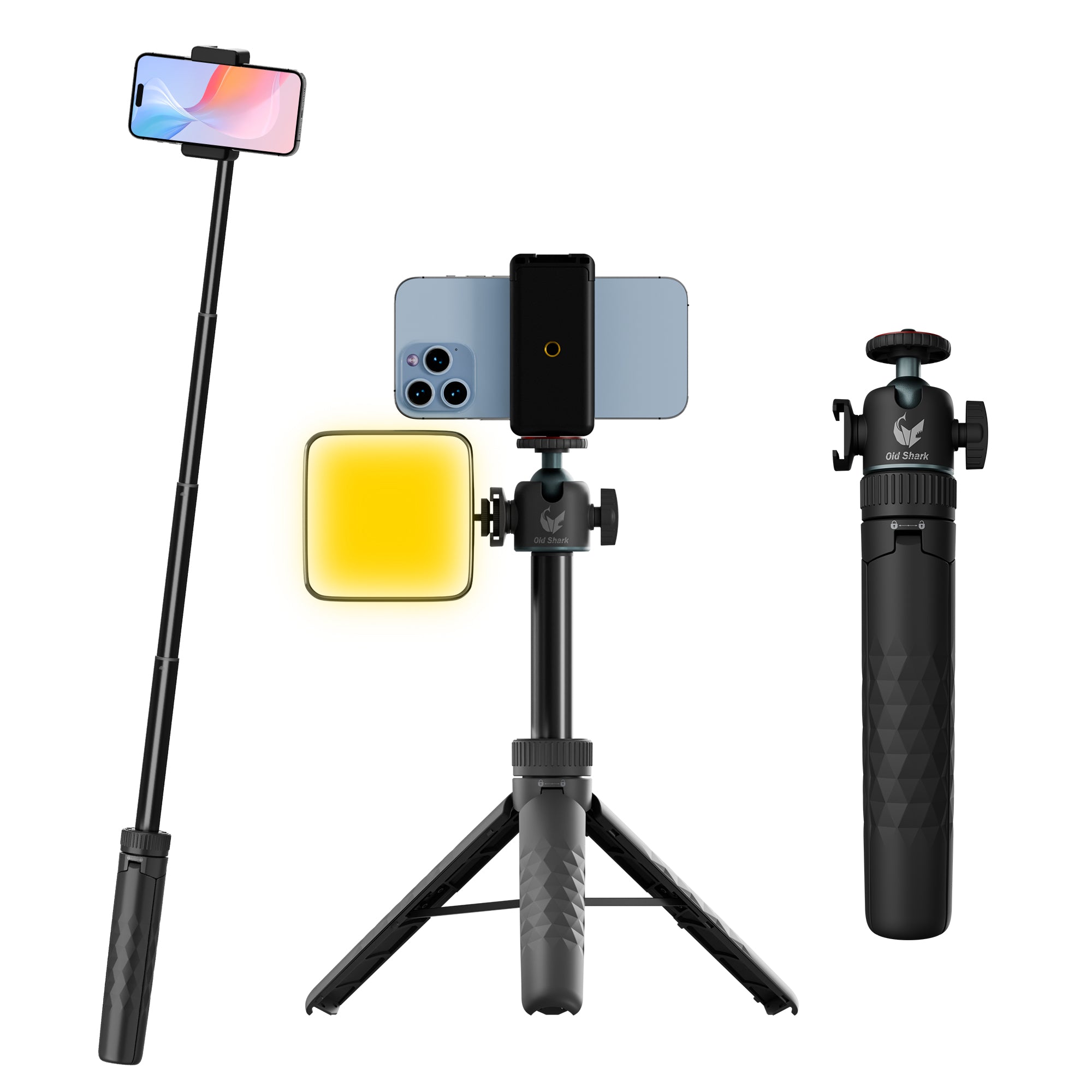 Old Shark T4 Selfie Stick Tripod-Black