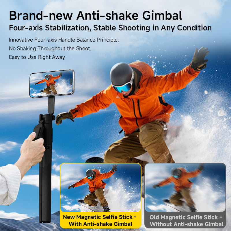 OLD SHARK T6-C 67" Magnetic Selfie Stick Tripod Mount