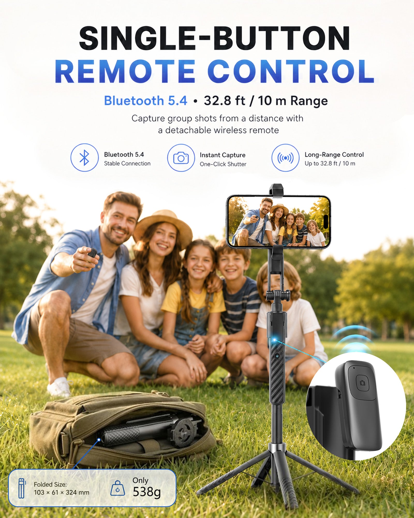 OLD SHARK 71" AI Face Tracking Magnetic Phone Tripod