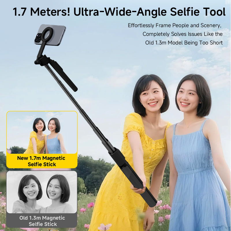 OLD SHARK T6-C 67" Magnetic Selfie Stick Tripod Mount