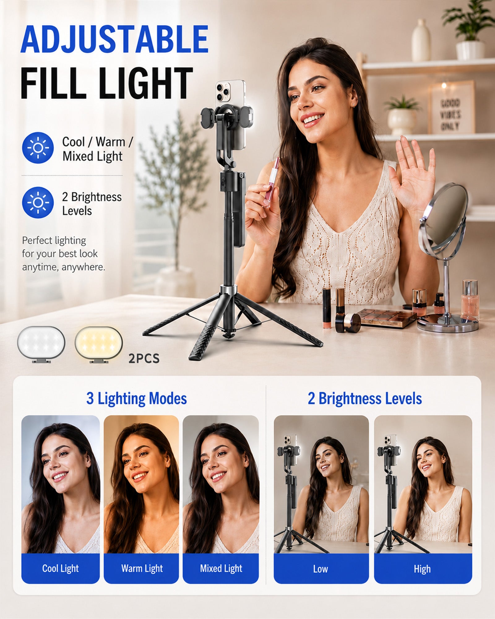 OLD SHARK 71" AI Face Tracking Magnetic Phone Tripod